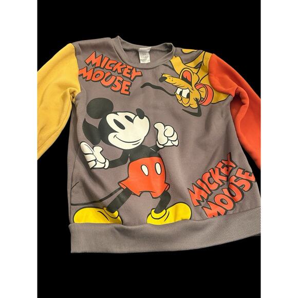 Disney Mickey Mouse And Pluto Long Sleeve Sweatshirt Size‎ 5-6Y (See Dimensions) - Picture 2 of 4
